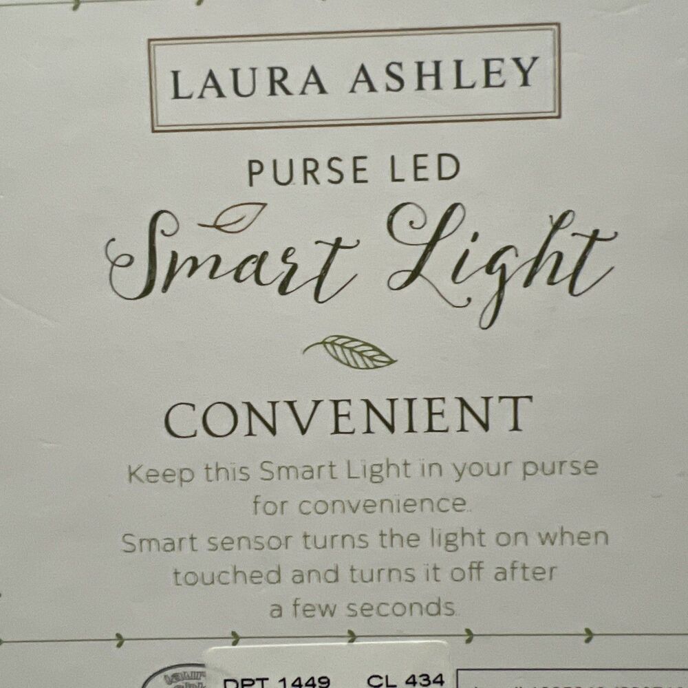 Laura Ashley Purse LED Smart Light Convenient Smart Sensor for Handbag NIB Gift - Picture 5 of 7